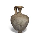 A Roman terracotta pottery wine jug, black slip painted, Northern Europe, 2nd or 3rd century AD,