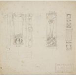 Koloman Moser (Austrian 1868-1918), seven pencil drawings and one ink drawing, c.1912, each