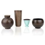 Nils Thorsson (Danish 1898-1975), a group of four 'Alumnia' earthenware vases for Royal