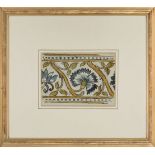 A hand-painted design for a foliate border in the manner of William de Morgan, Second-half 19th