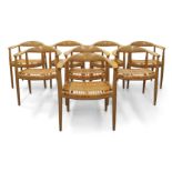 Hans Wegner (Danish 1914-2007), a set of eight model 'PP 501' or 'Round' dining chairs for P.P