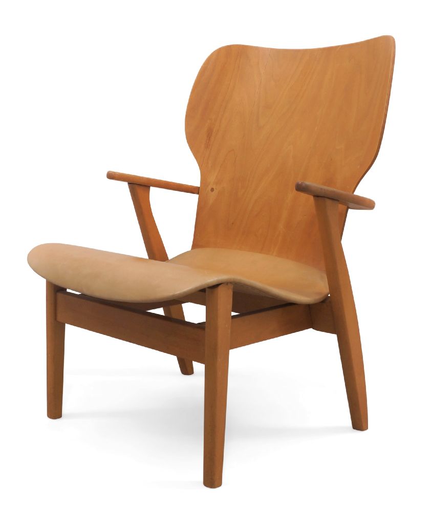 Ilmari Tapiovaara (Finnish 1914-1999), a Domus armchair for Keravan Puteolisuus Oy, Finland, c.1946,