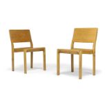 Alvar Aalto (Finnish 1898-1976), a pair of model ‘611’ stacking chairs, c.1930, each chair stamped -