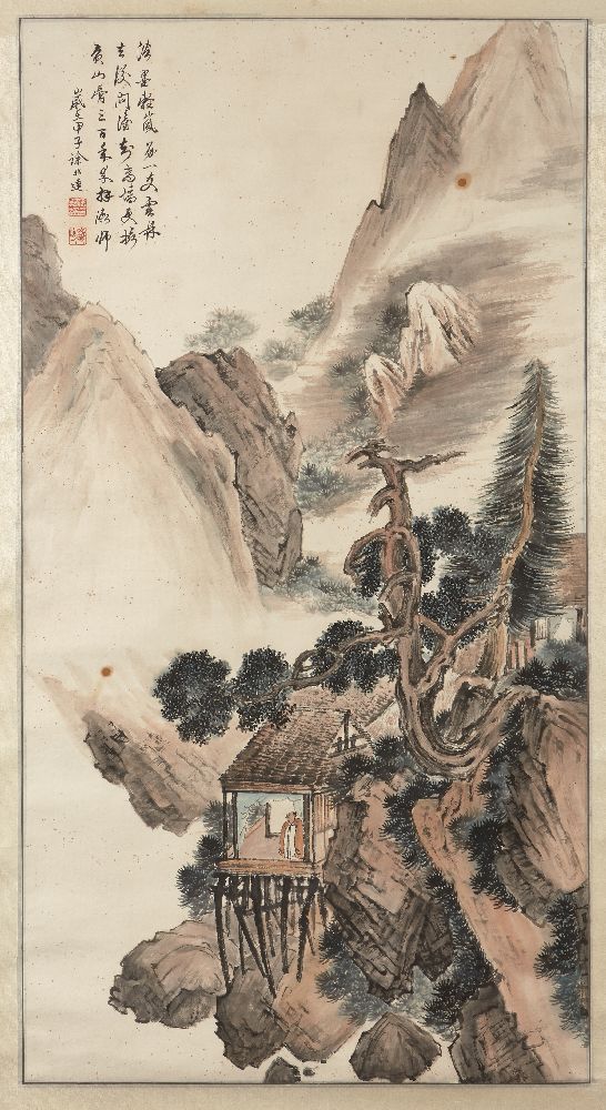 After XU BANGDA (Chinese, 1911-2012), dated to the jia zi year (1984), ink and colour on paper,