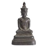 A Thai bronze figure of Buddha, Ayutthaya, 17th century, 22cm highPlease refer to department for