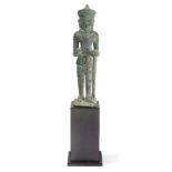 A Khmer bronze figure of Vishnu, Angkor style, 11th/12th century, 11.5cm highPlease refer to