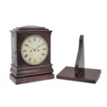 A mahogany eight day bracket clock, 19th century, the painted dial with Roman numerals and outer