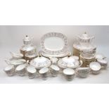 A Minton bone china 'Tapestry' pattern part service, comprising: two large serving dishes, 42cm