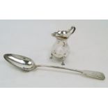 A George III silver basting spoon, London, 1819, Solomon Royes & John East Dix, of fiddle pattern