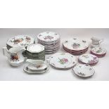 A quantity of Copeland Spode 'Marlborough' pattern porcelain dinner wares, 20th century, each