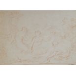 Alphonse Legros RE, British/French 1837-1911- Study for Les Lavandières, c.1900; red chalk on paper,