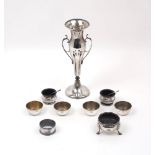 A set of four late Victorian silver salt cellars, London, 1899, John Grinsell & Sons, of plain