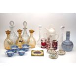 A group of British and French collectible ceramics and glass, to include: an early 19th century