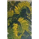 John Bratby RA, British 1928-1992- Sunflowers II, lithograph in colours on wove, signed and numbered