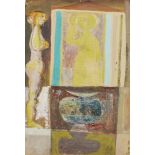 Sydney King, British act. c.1950s- Two Figures; pastel and gouache on paper, signed lower right '