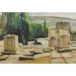 Antony Bream, British b.1943- Views of Crete; watercolours, two, both signed and dated ’89 in