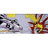 After Roy Lichtenstein, American 1923-1997- WHAAM!; offset lithographic poster in colours on thin
