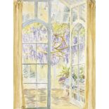 June Everett, British act. late 20th century- Conservatory; watercolour on paper, signed lower