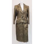 A large collection of ladies fashion to include a Yves Saint Laurent rive gauche gold lame two piece