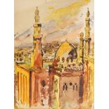 Cyril Wilson, British 1911-2002- Mosque of Sultan Hussein, Cairo, 1945; watercolour, signed and