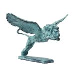 Mark Coreth, British b.1958 - Winged lion; patinated bronze, signed in the bronze on base 'M