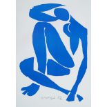 After Henri Matisse, French 1869-1954- Blue Nude IV, 2007; lithograph in colours on 300gsm BFK Rives