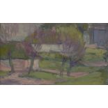 Robert Polhill Bevan, British 1865–1925 - Willows in Spring, Mydlow, 1907; oil on panel, 11.7 x 20.7