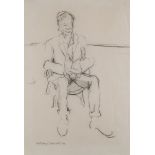 Anthony Oakshett, British b.1955 - Study of a man, 1973; pencil on paper, signed and dated lower