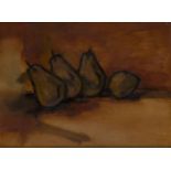 Albert Houthuesen, British/Dutch 1903-1979- Pears, 1977; oil on board, signed, titled, dated and