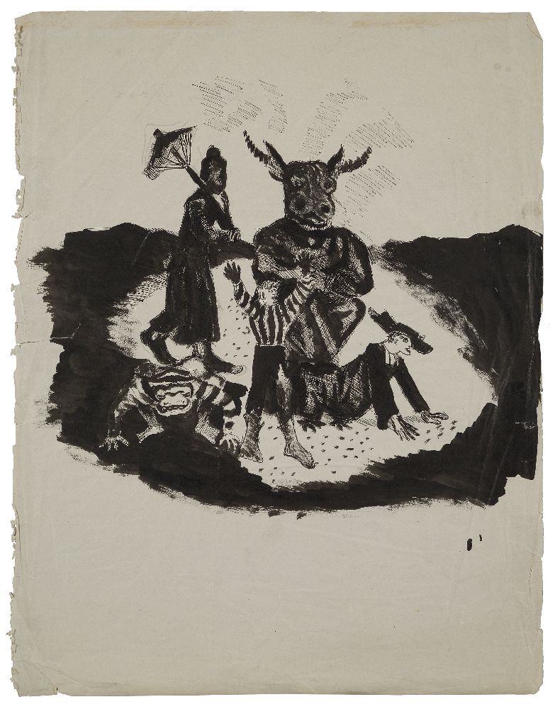 Sir Francis Rose, British 1909-1979 - Theatre scene, 1932; ink on paper, signed and dated lower - Image 2 of 3