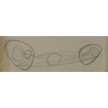 John Wells, British 1907-2000 - Sculptural composition; pencil on paper, with studio stamp and