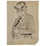 Victor Weisz ('Vicky'), British/German 1913-1966 - Possibly Oliver (Lord) Poole; ink on paper,