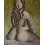 Geoffrey Key, British b.1941 - Nude woman, 1979; pastel and chalk on paper, signed and dated lower