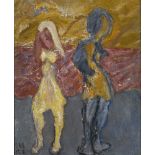 Henryk Gotlib, British/Polish 1890–1966 - Two standing figure, 1966; oil on canvas, signed and dated