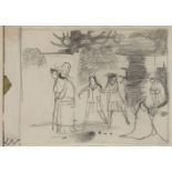 Keith Vaughan, British 1912-1977 - Figures in a wood, 1943; pencil on paper, studio stamp lower