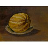 Albert Houthuesen, British/Dutch 1903-1979- Melon; oil on board, signed and dated upper right '