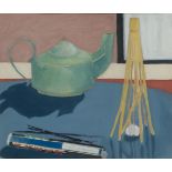 Richard Sexton, British b.1962 - Still life with teapot, 1995; gouache on paper, signed and dated