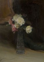 Douglas Stannus Gray ROI RP, British 1890-1959 - Flowers in a vase; oil on canvas, signed and