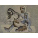 Robert Lindsay, British School, early-mid 20th Century- Two Nudes; watercolour and pastel on