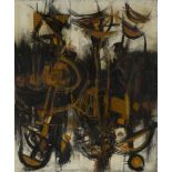 Anne Dunn, British b.1929 - Abstract composition, 1966; oil on board, signed and dated 'Dunn 66', 76