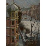 Charles James McCall ROI NEAC, Scottish 1907–1989 - Snow in London, 1949; oil on board, signed and