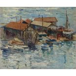 Sofy Asscher, British/Dutch b.1901 - Harbour, St. Tropez; oil on canvas, signed lower left 'Sofy