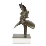 Bryan Kneale MBE RA, British b.1930 - Maquette, 2007; patinated copper with plastic base, signed and