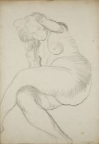 Sir Matthew Smith CBE, British 1879–1959 - Nude study (with Nude study on the reverse); pencil on