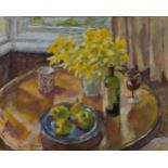 Neville Collins, British b.1925 - Still life with daffodils, 1992; oil on canvas, signed and dated