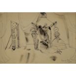 Sir Francis Rose, British 1909-1979 - Theatre scene, 1932; ink on paper, signed and dated lower