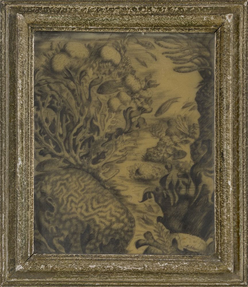 Robert Gibbings, Irish 1889–1958 - The Red Sea, 1938; pencil on xylonite, signed lower right ' - Image 2 of 3