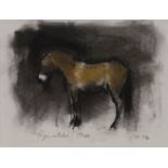 Mark Adlington, British b.1965 - Przwalsky’s Horse 1, 1997; graphite and conte crayon, signed and