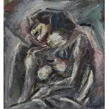 Sylvia Harris, British 1920-2012 - Seated nude; oil on board, signed lower right 'S Harris', 66.2