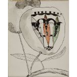 Sir Francis Rose, British 1909-1979 - Plant with faces; watercolour and ink on paper, 29 x 22.9